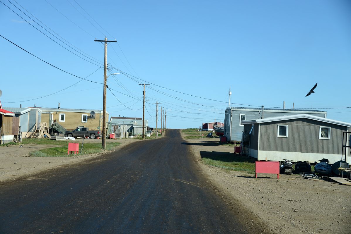 17A Driving Down The Street Past Buildings On Arctic Ocean Tuk Tour In Tuktoyaktuk Northwest Territories